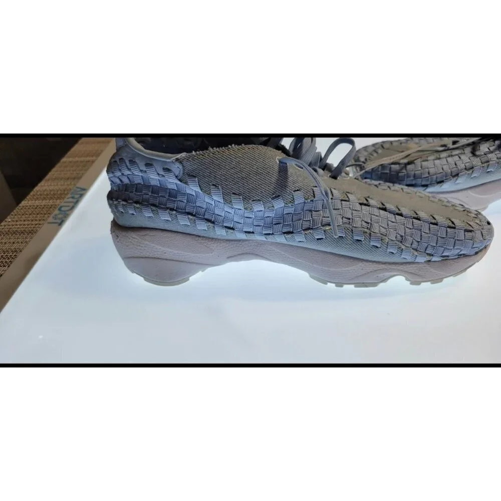 Nike Air Footscape Woven Washed Denim Ice Blue Women's - FV6103-400 Size 10